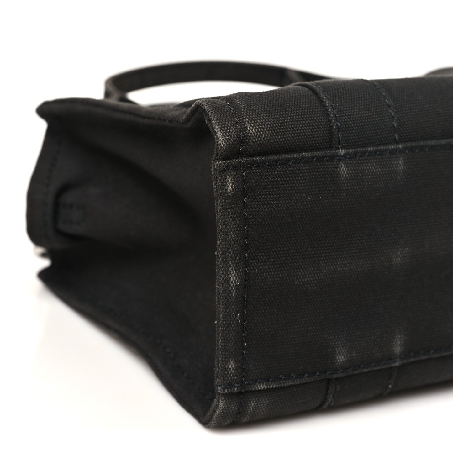Cotton Canvas Small The Traveler Tote Bag Black