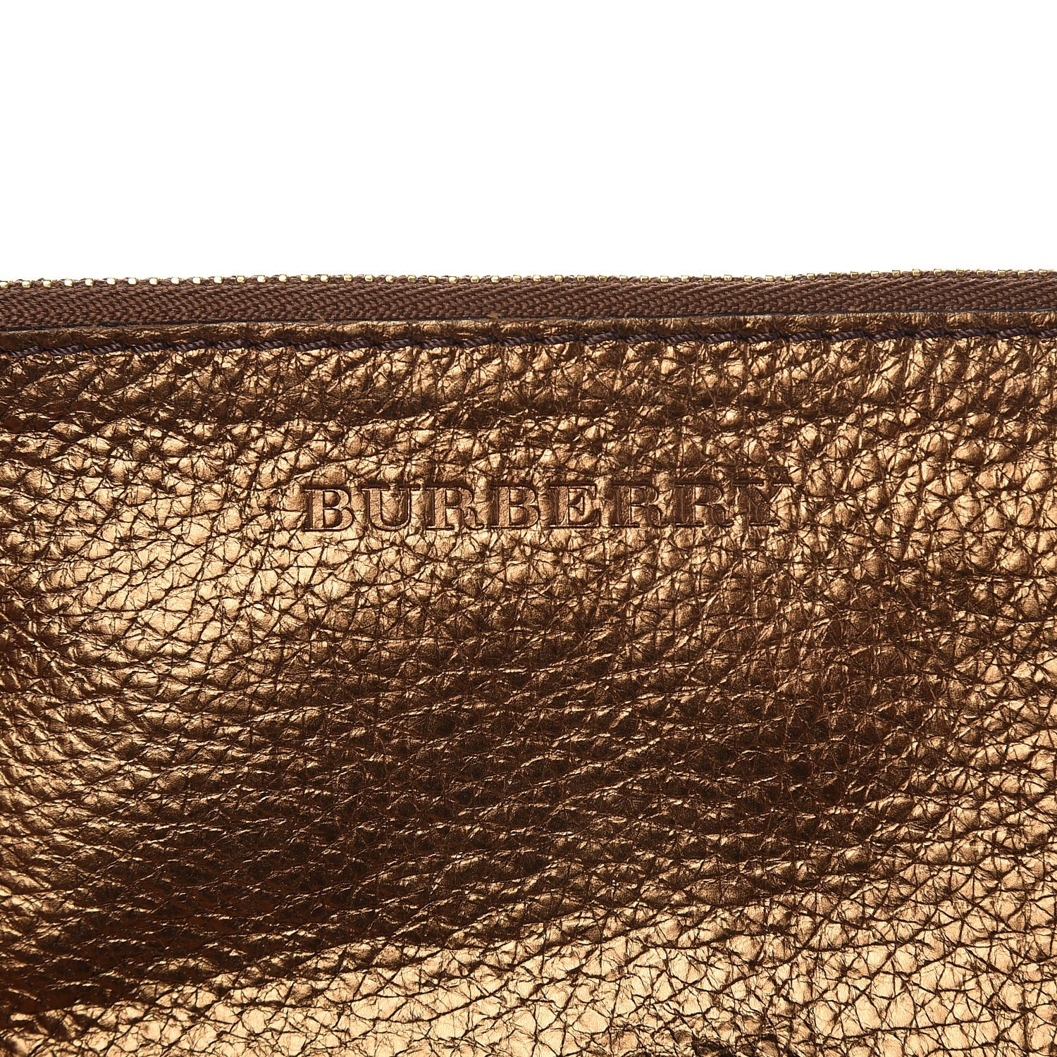 Burberry Metallic Calfskin Perforated Grommet Medium Salisbury Tote Bronze 7 of 11