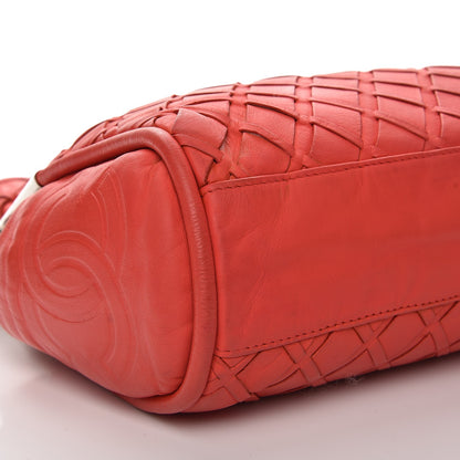 Chanel Lambskin Woven Medium Ultimate Soft Sombrero Hobo Red 11 of 13