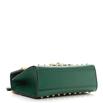 Gucci Calfskin Studded Small Padlock Shoulder Bag Emerald 4 of 12