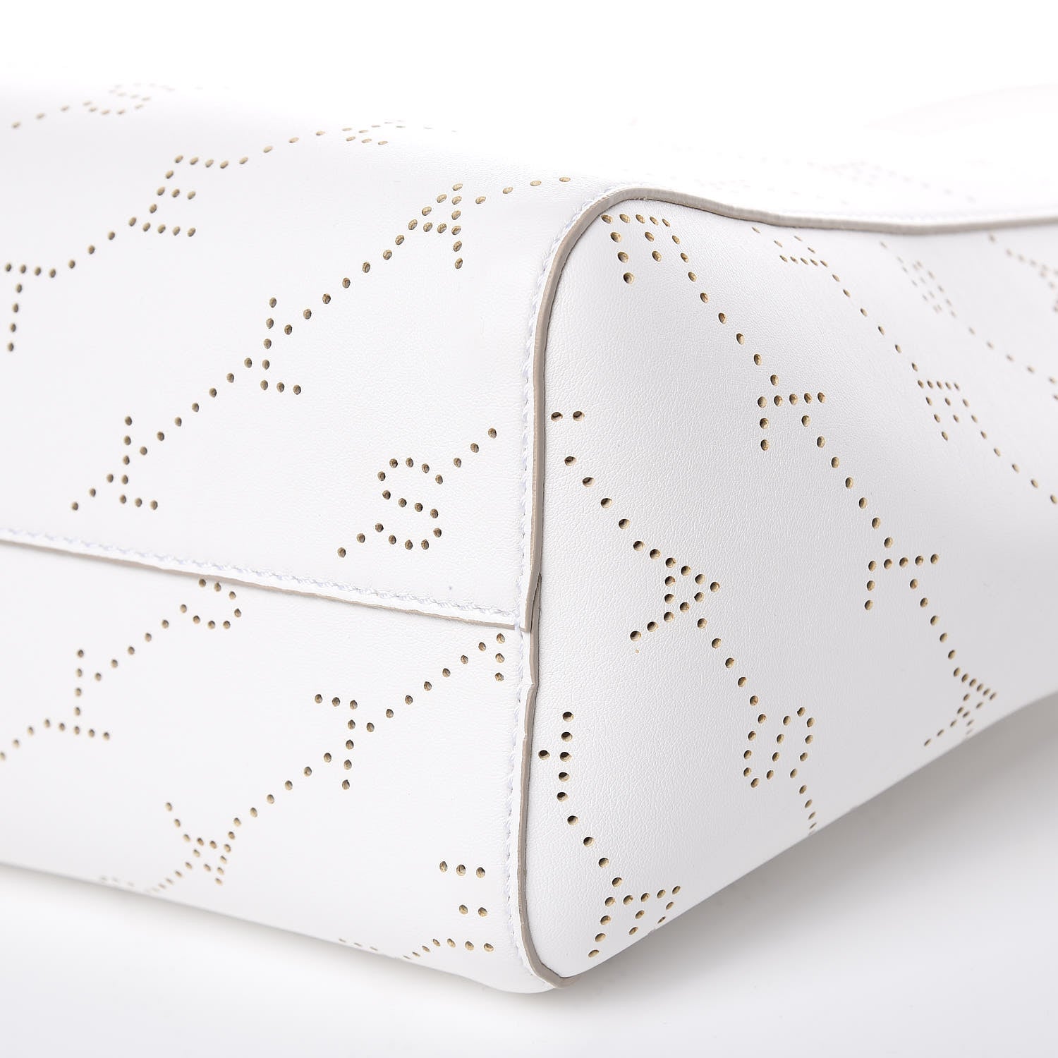 Stella McCartney Eco Alter Nappa Perforated Logo Tote Optical White 8 of 8