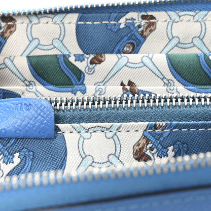 Hermes Epsom Silk'In Wallet Blue Izmir 7 of 9