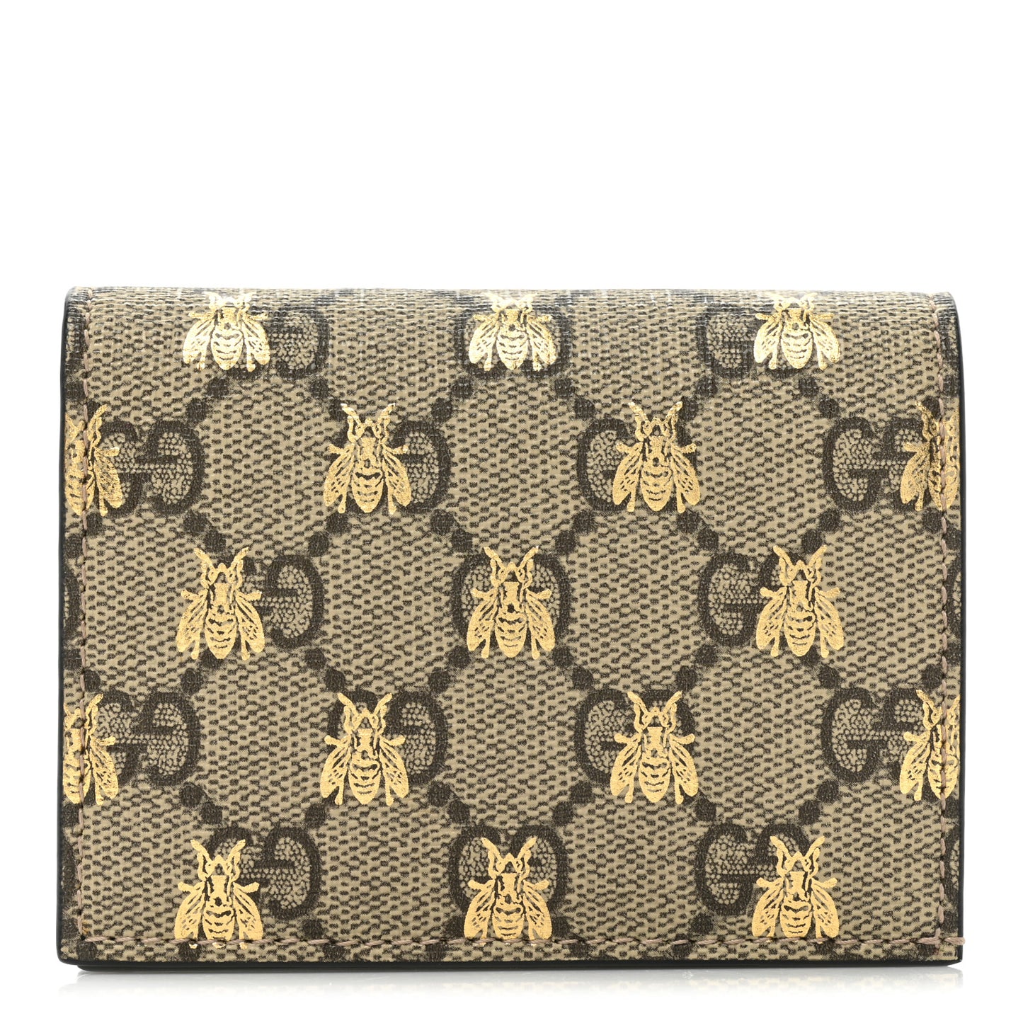 GG Supreme Monogram Bee Print Card Case