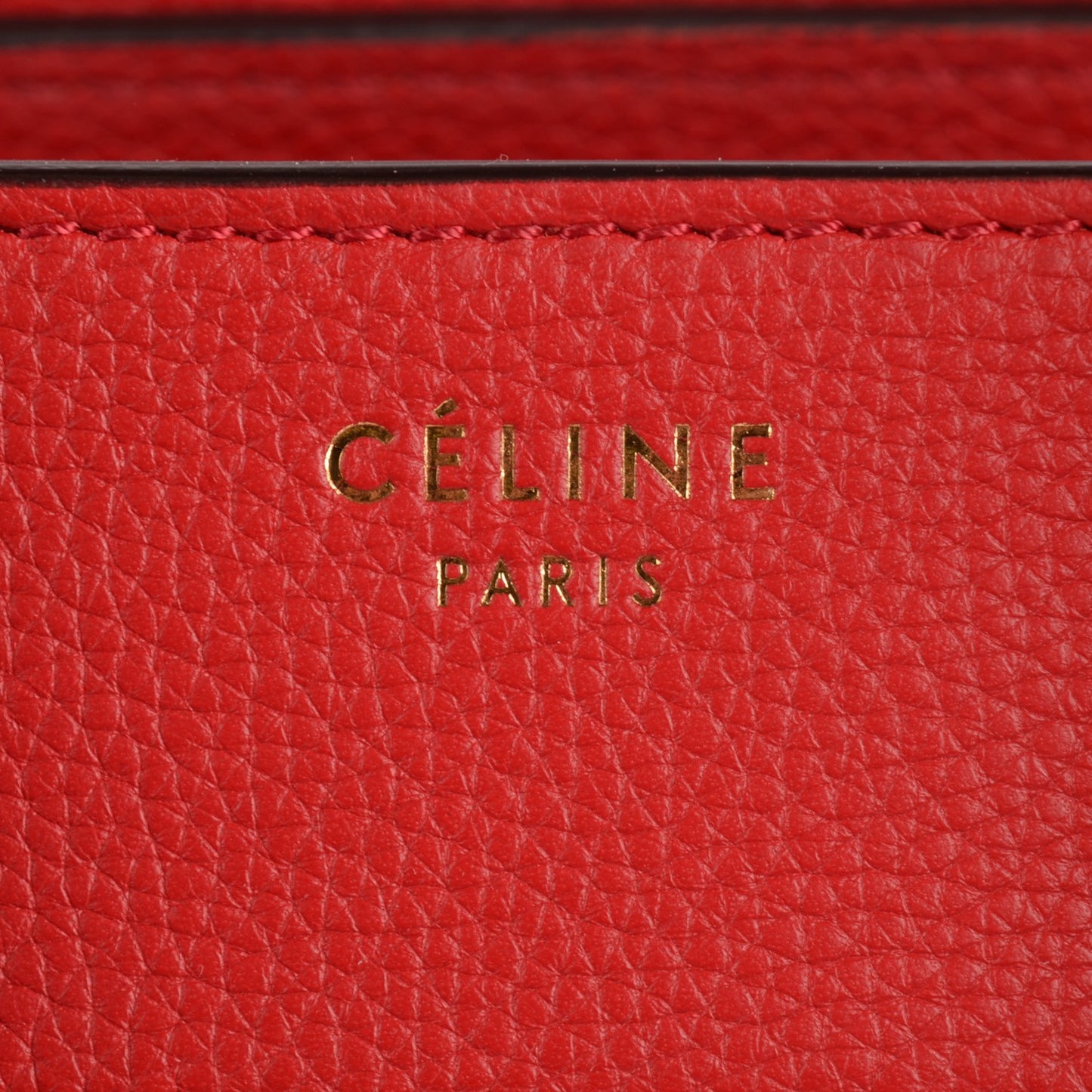 Drummed Calfskin Mini Luggage Coquelicot