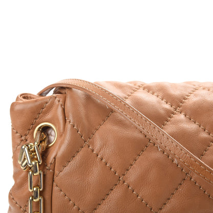 Chanel Calfskin Quilted Jumbo Retro Chain Accordion Flap Dark Beige 13 of 18