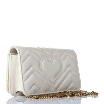 Gucci Calfskin Matelasse GG Marmont Mini Bag White 3 of 9