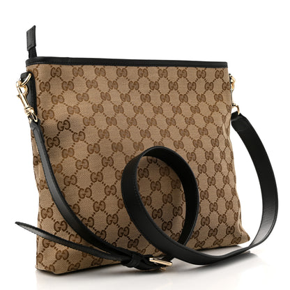 Gucci GG Monogram Web Flat Messenger Bag Black 3 of 11