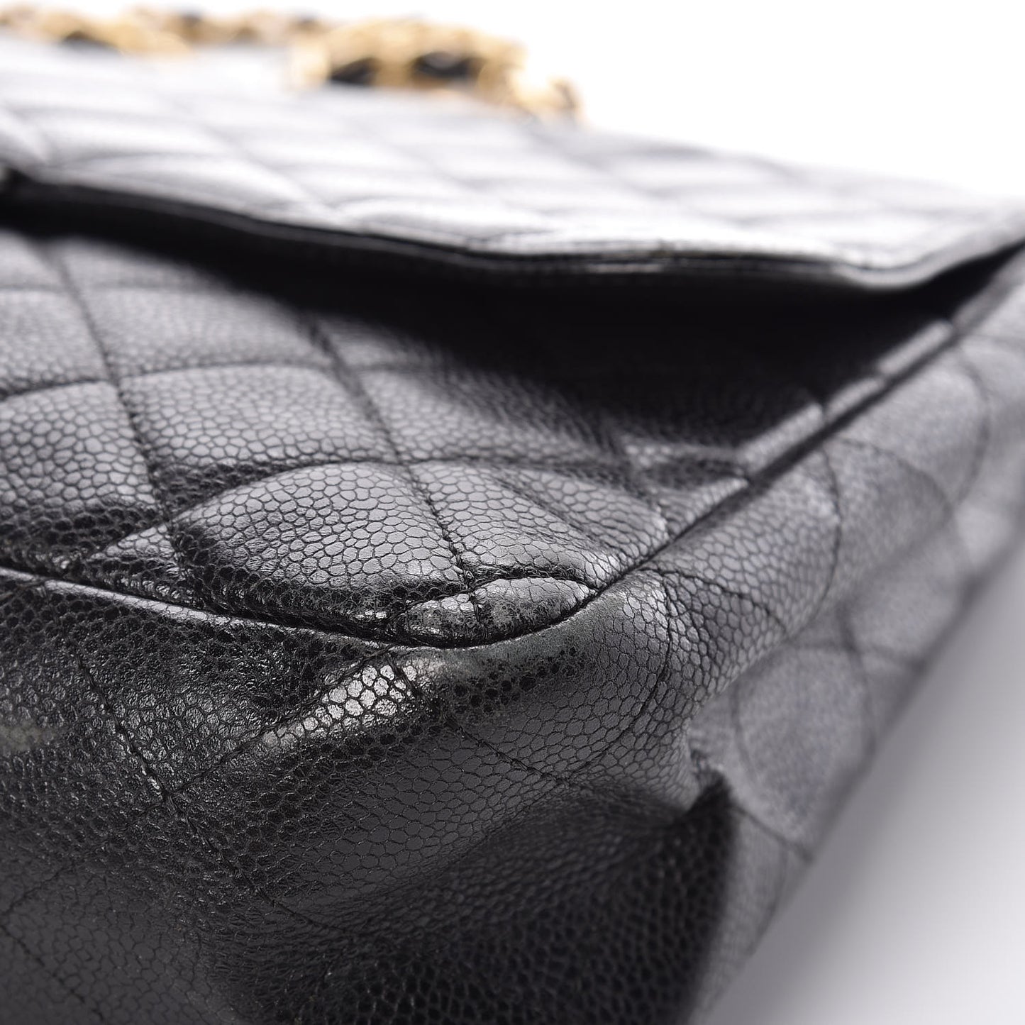Caviar Quilted Jumbo Single Flap Black