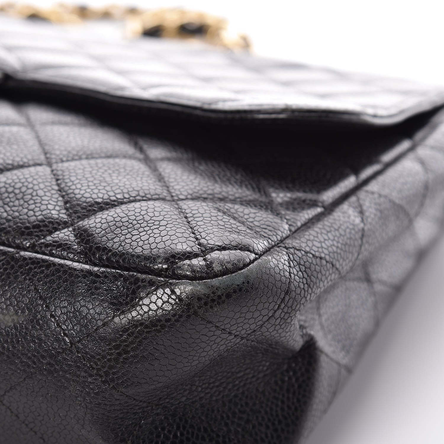 Chanel Caviar Quilted Jumbo Single Flap Black 12 of 15