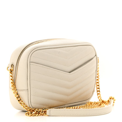 Saint Laurent Grain De Poudre Matelasse Monogram Mini Lou Camera Bag Crema Soft 3 of 11