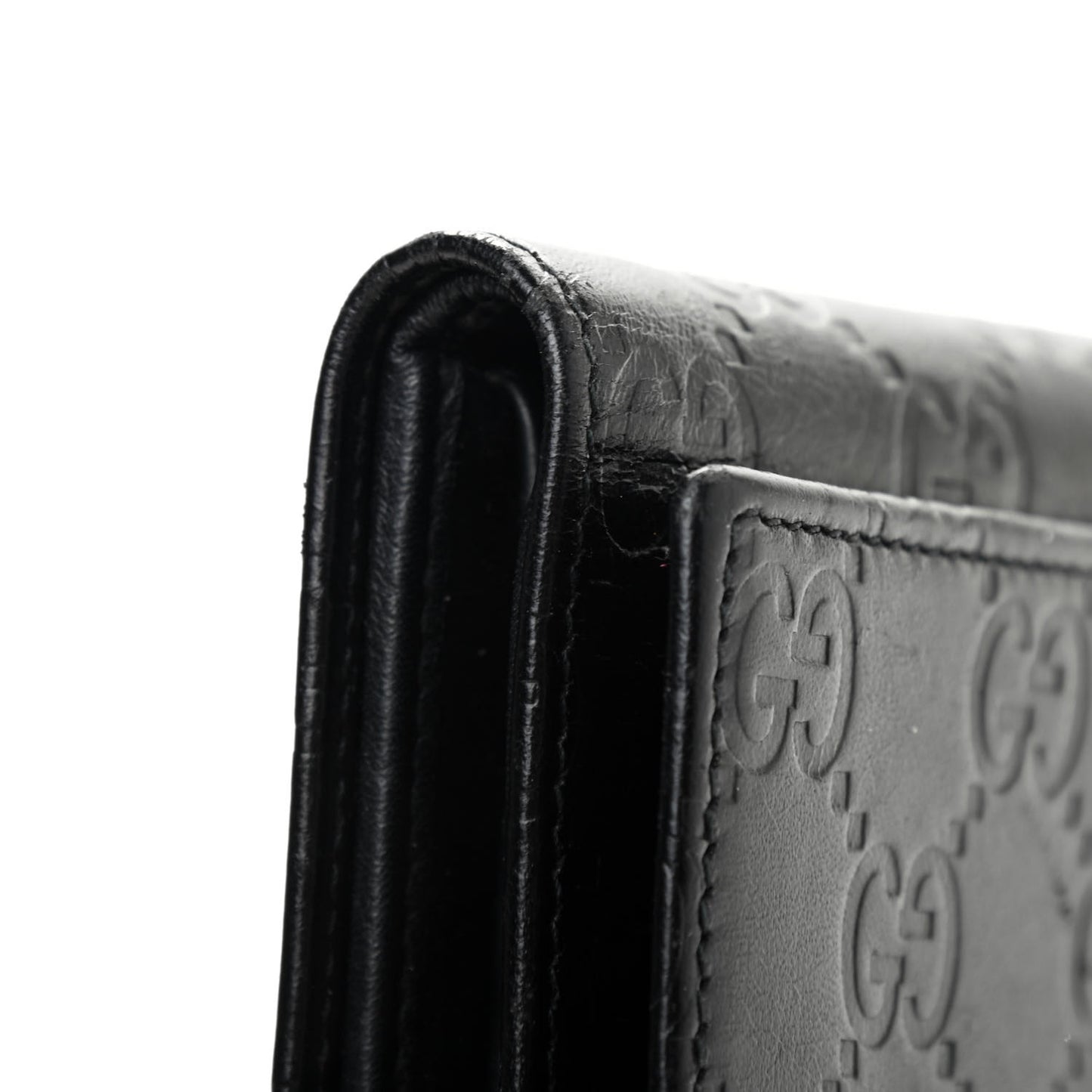 Guccissima Continental Flap Wallet Black