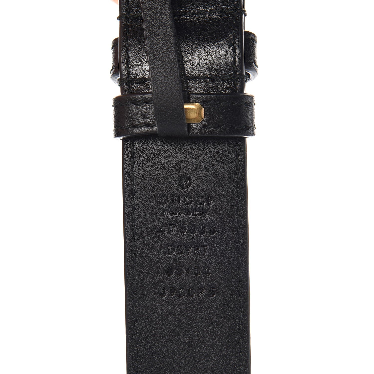 Gucci Calfskin Matelasse GG Marmont Belt Bag 85 34 Black 8 of 9