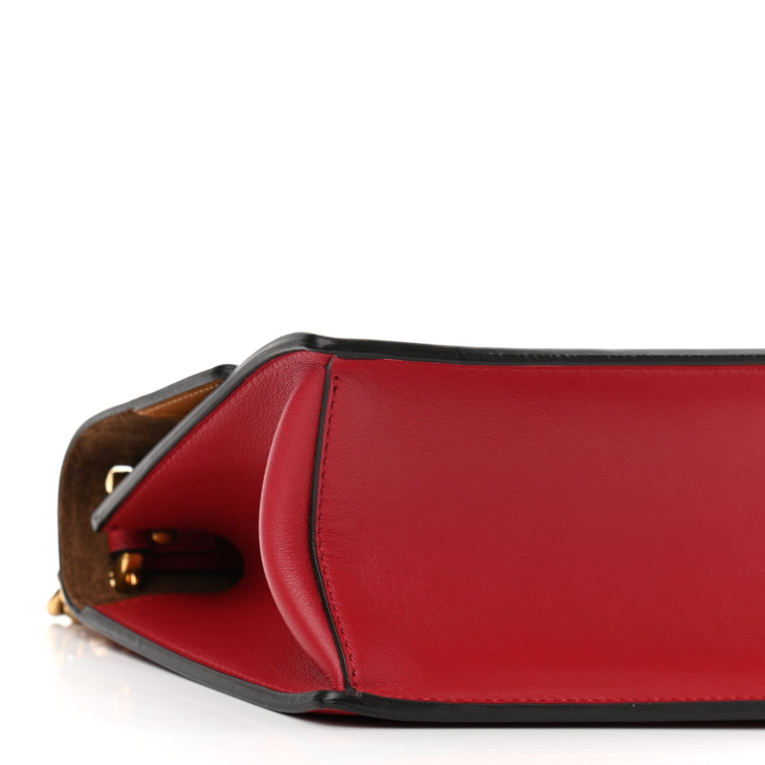 Fendi Vitello Grace Matte Small Kan U Shoulder Bag Fragola 8 of 9