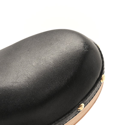 Louis Vuitton Calfskin Patent Monogram Cottage Clog Mules 39 Black 11 of 11