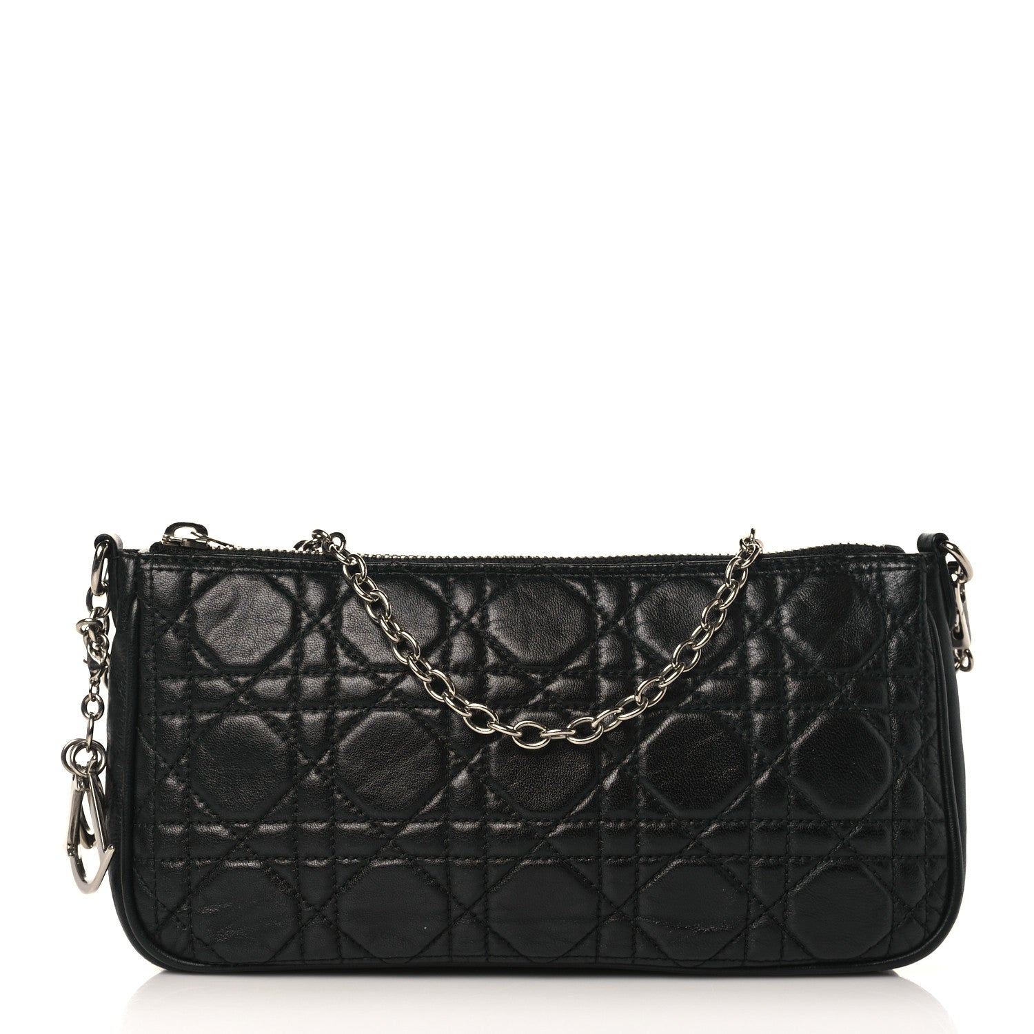 Christian Dior Lambskin Cannage Lady Dior Pochette Black 1 of 8