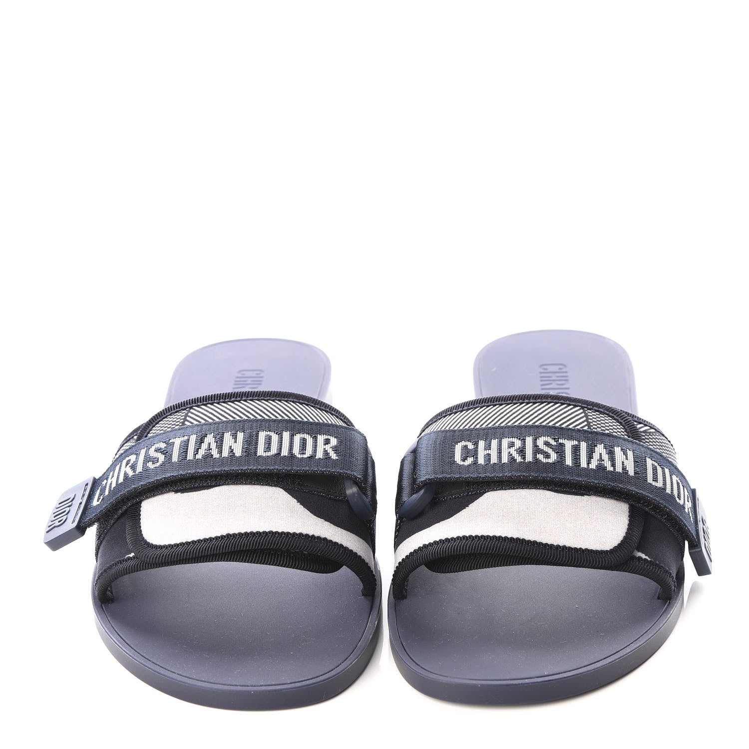 Christian Dior Canvas Dior(e)volution Mule Slide Sandals 42 Deep Blue 3 of 9