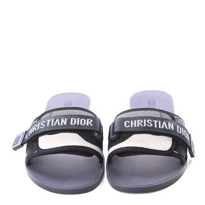 Christian Dior Canvas Dior(e)volution Mule Slide Sandals 42 Deep Blue 3 of 9