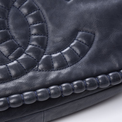 Chanel Calfskin Medium On the Bund Flap Navy 13 of 15