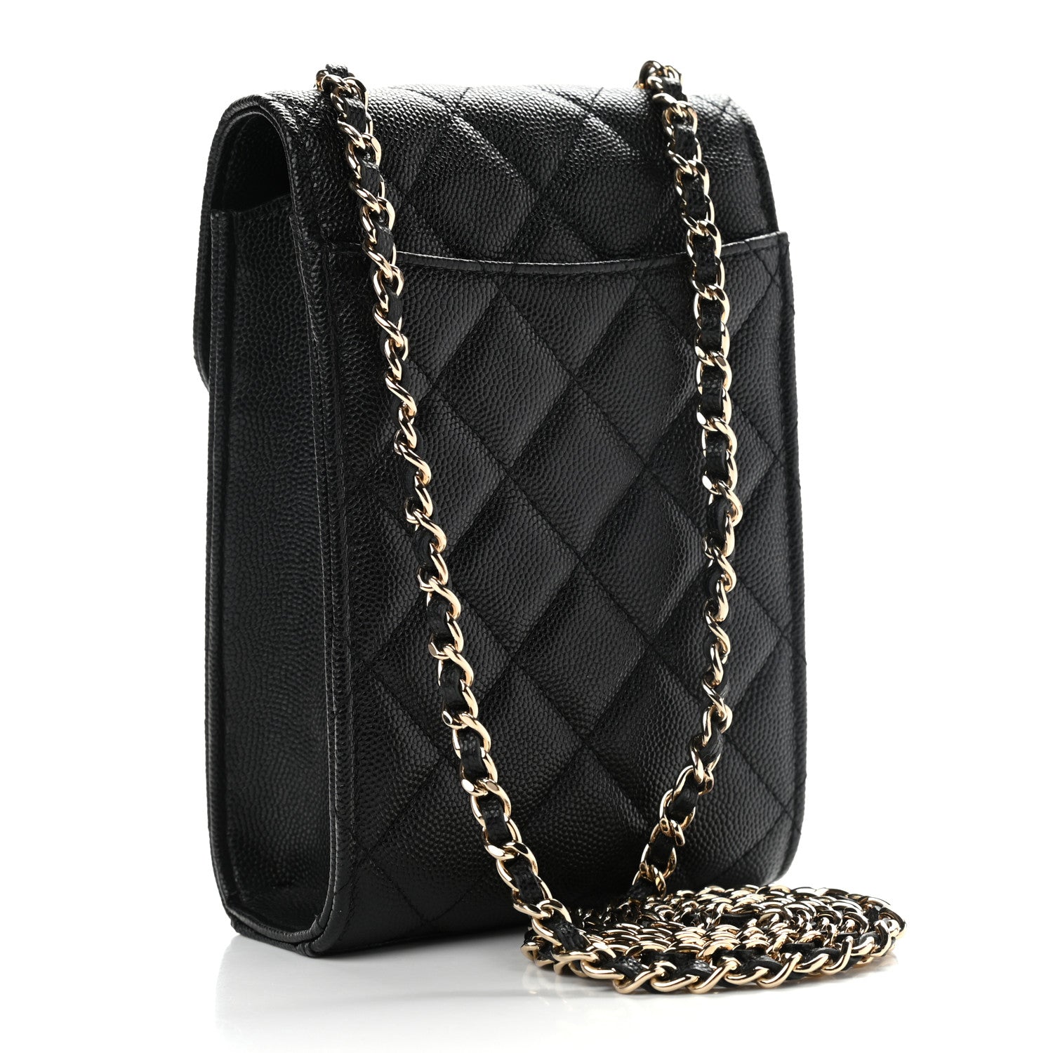 Chanel Caviar Quilted Classic Phone Holder Black 3 of 11