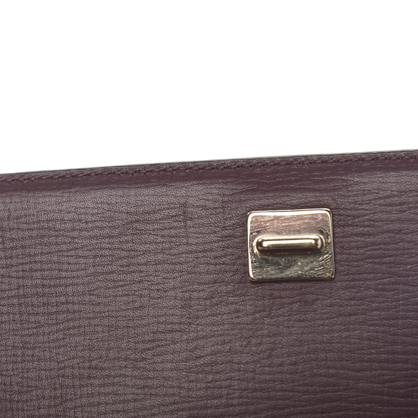 Textured Calfskin Mini Pandora Box Chain Crossbody Bag Oxblood