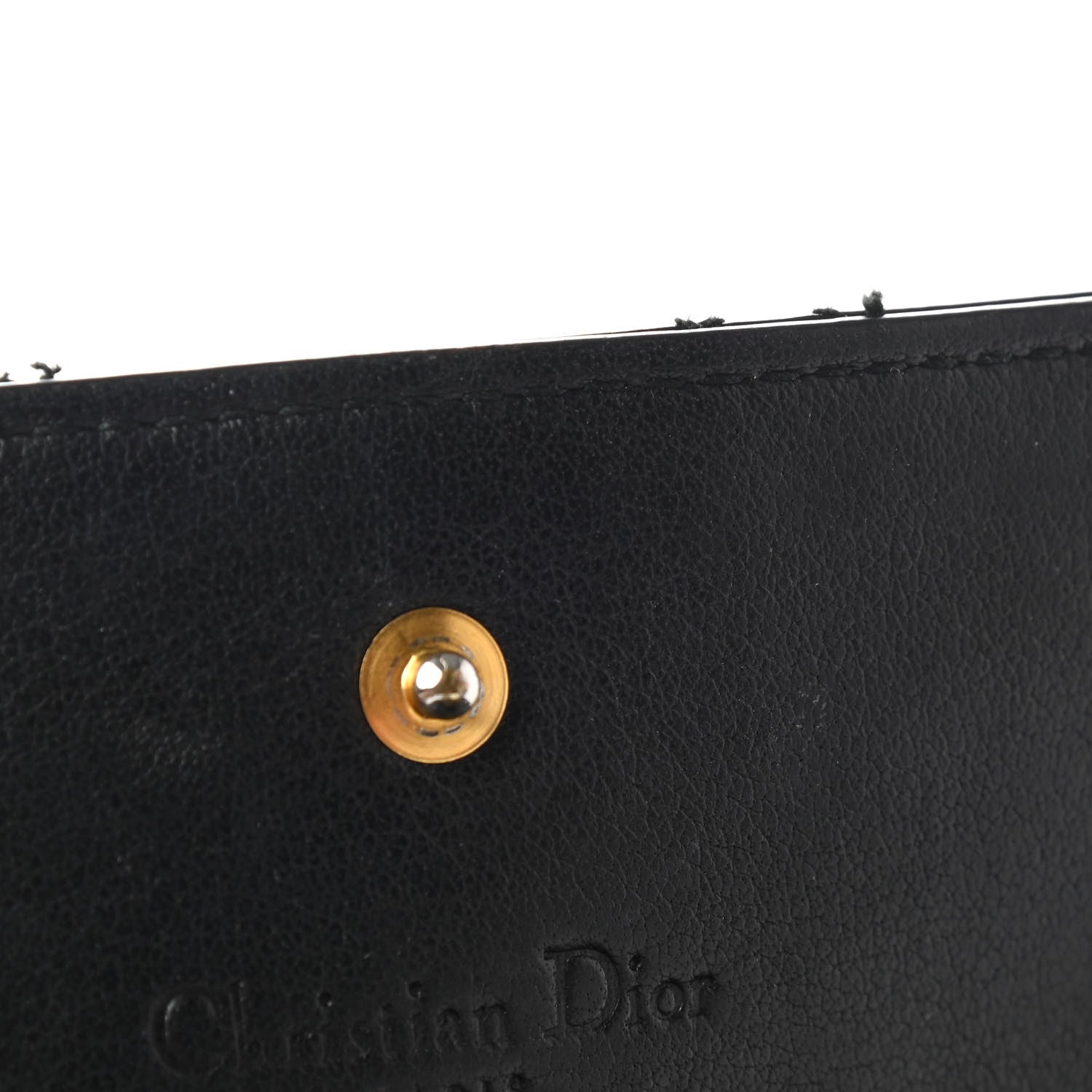 Christian Dior Patent Cannage Lady Dior Rendezvous Wallet On Chain Black 8 of 8