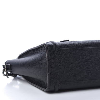 Celine Drummed Calfskin Nano Luggage Black 8 of 11