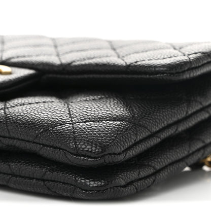 Chanel Shiny Caviar Pick Me Up Flap Belt Bag Black 9 of 10