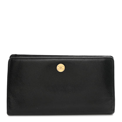 Chanel Grained Calfskin CC Button Yen Wallet Black 1 of 8