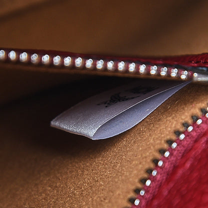 MCM Grained Calfskin Medium Ella Boston Burgundy 6 of 7