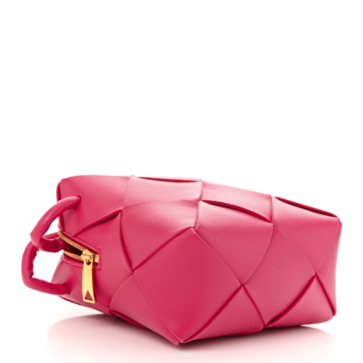 Lambskin Maxi Intrecciato Mini Cassette Camera Bag Cranberry