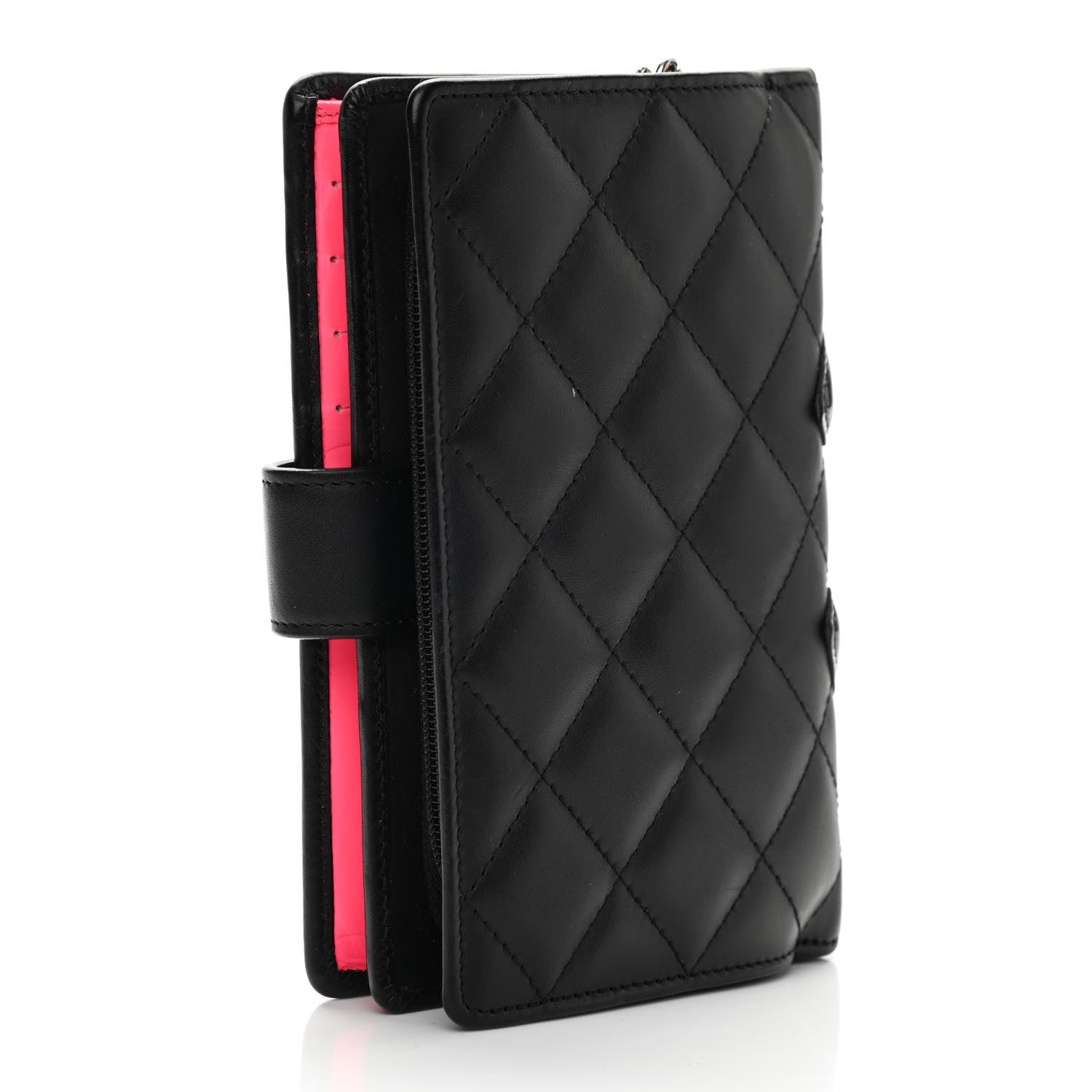 Chanel Calfskin Cambon Zipped Pocket Wallet Black 3 of 9