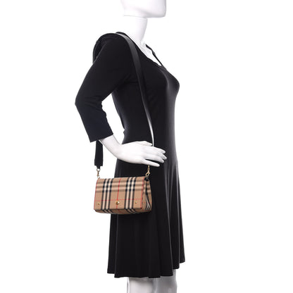 Burberry Vintage Check Hackberry Crossbody Bag Archive Beige Black 2 of 9
