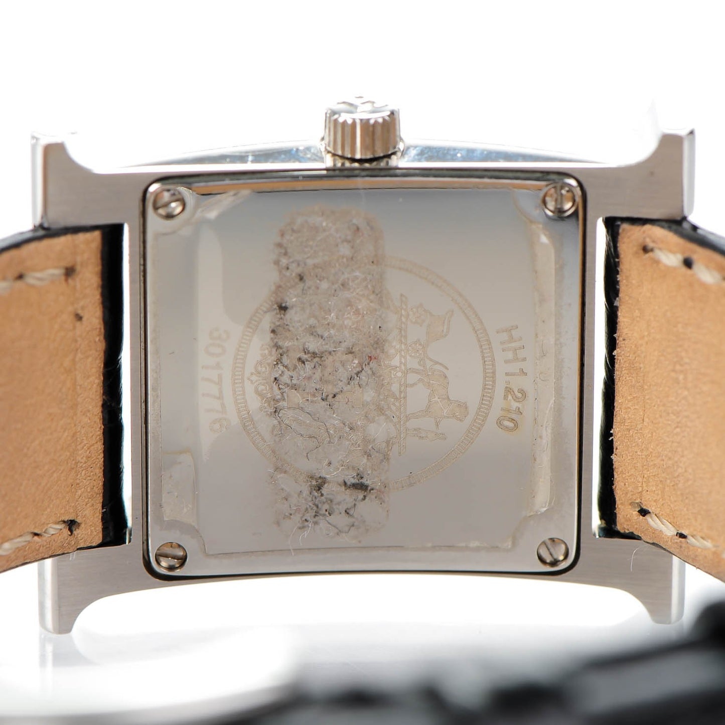 Stainless Steel Alligator 21mm Heure H Hour Quartz Watch Noir