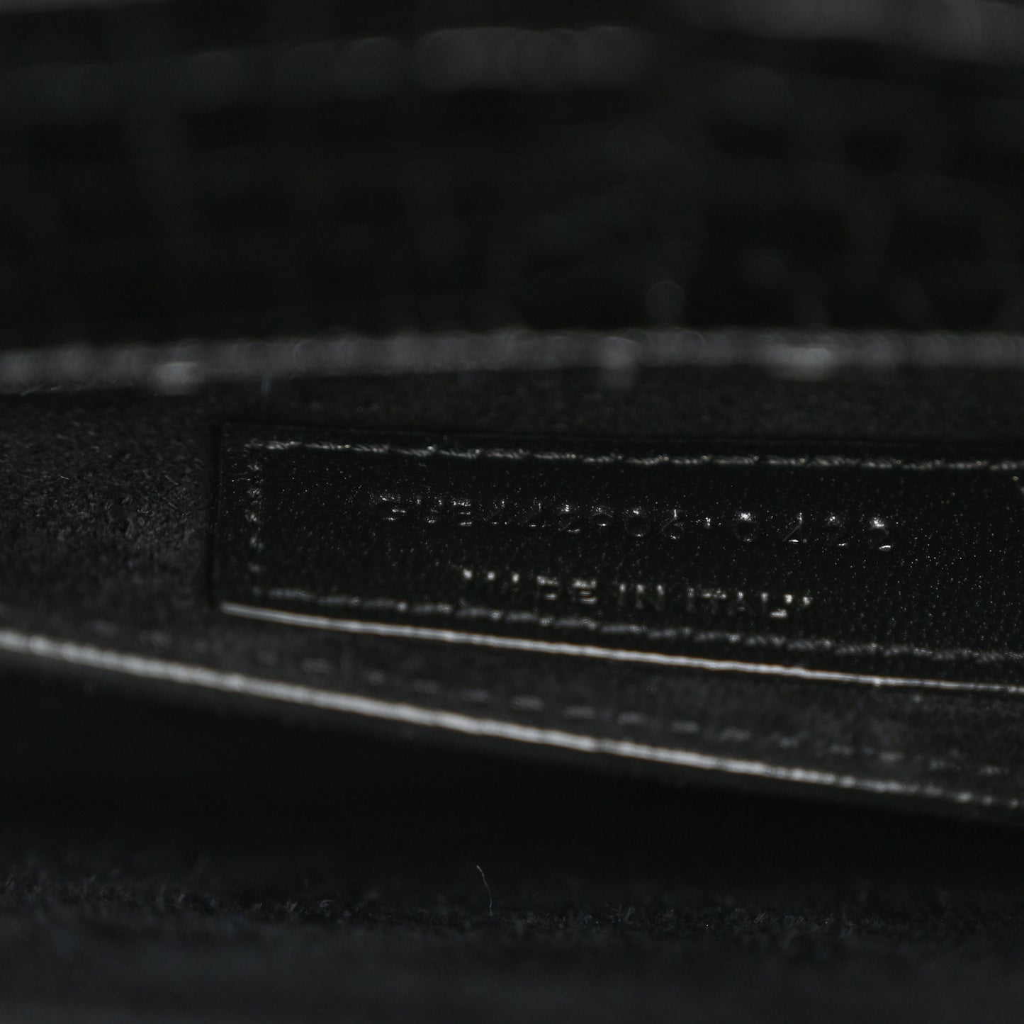 Calfskin Crocodile Embossed Medium Monochrome Monogram Sunset Black