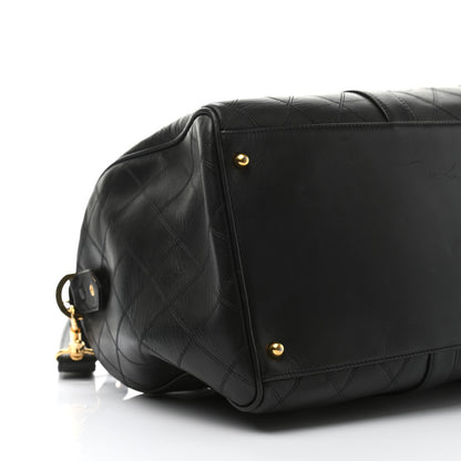 Chanel Calfskin Stitched CC Boston Black 8 of 12