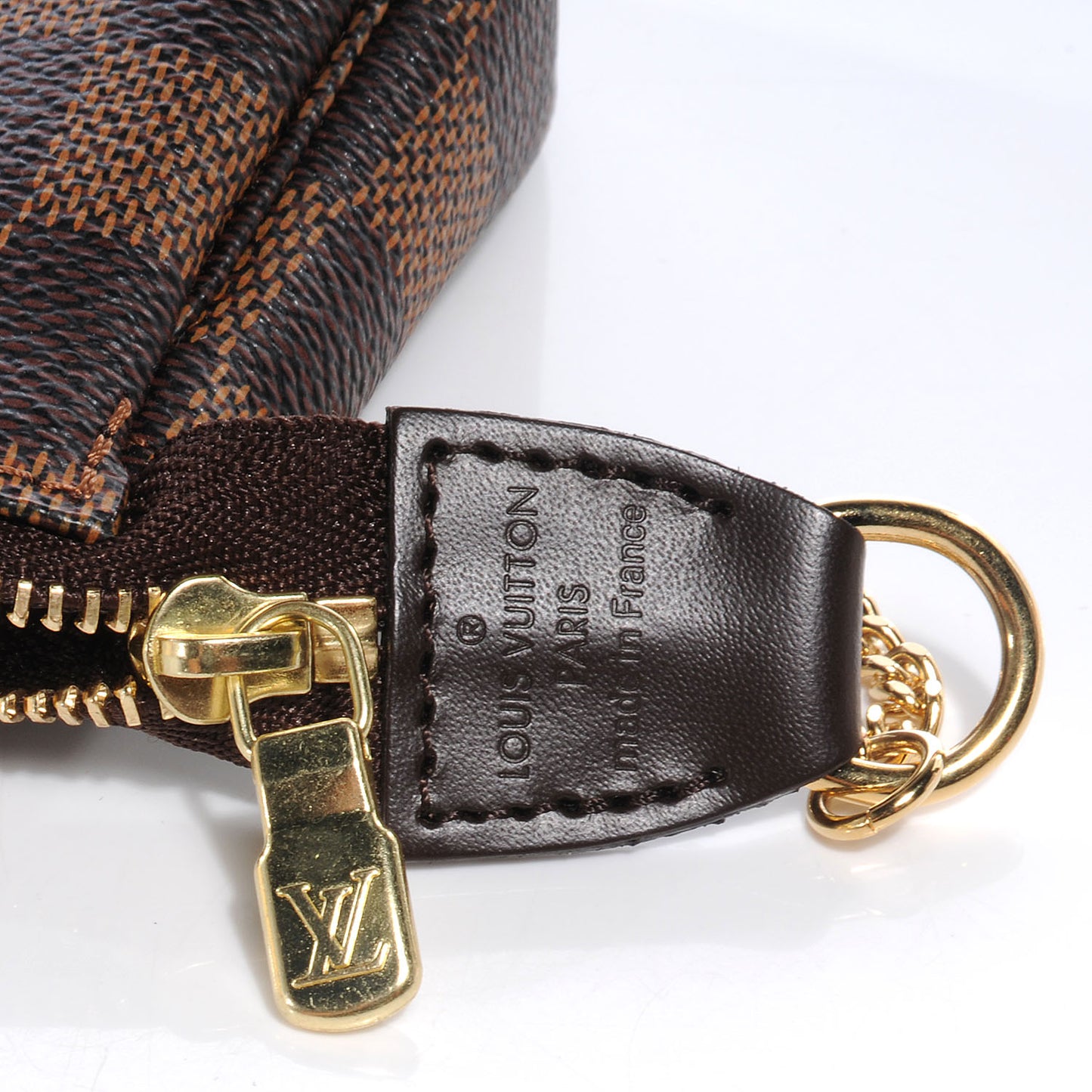 Damier Ebene Mini Pochette Accessories Bag