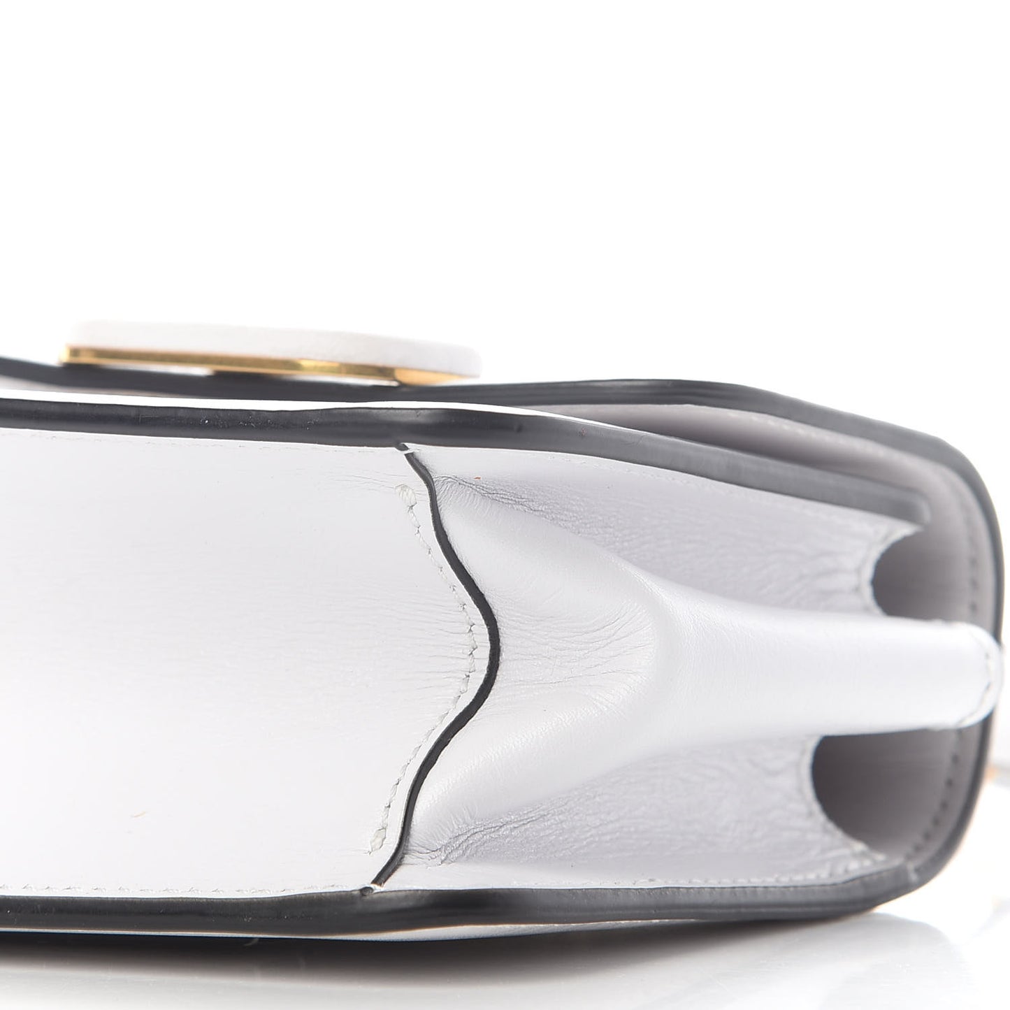 Smooth Calfskin Micro VSling Shoulder Bag White