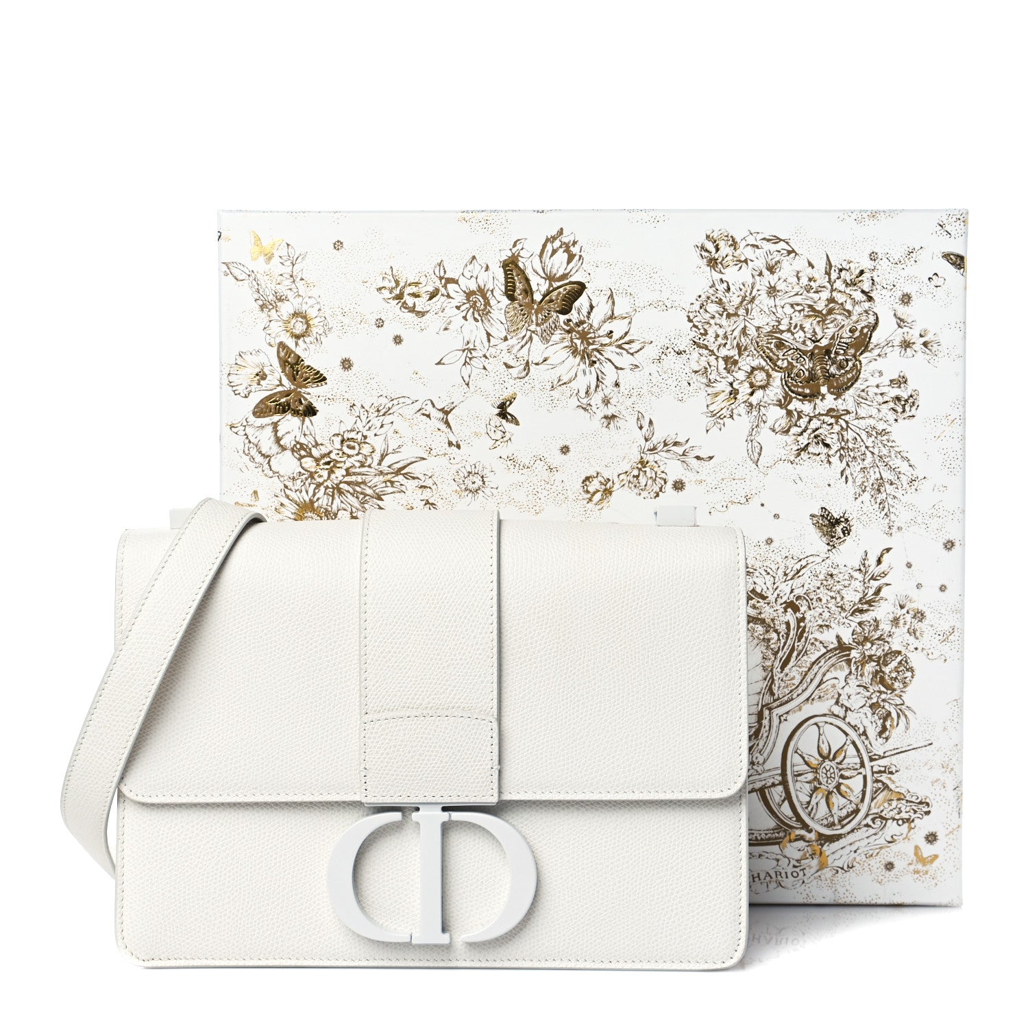 Christian Dior Ultra Matte Grained Calfskin 30 Montaigne Flap Bag White 12 of 12