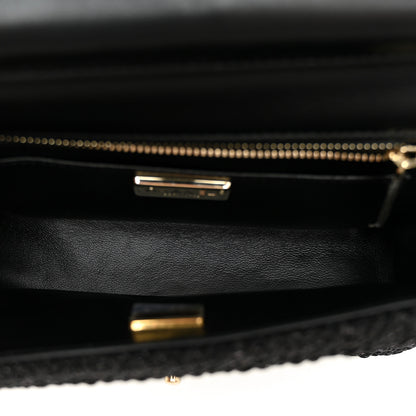 Chanel Woven Fabric Mini Rectangular Flap Black 4 of 9