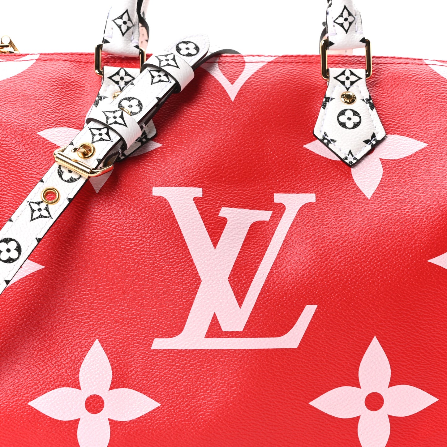 Monogram Giant Speedy Bandouliere 30 Rouge