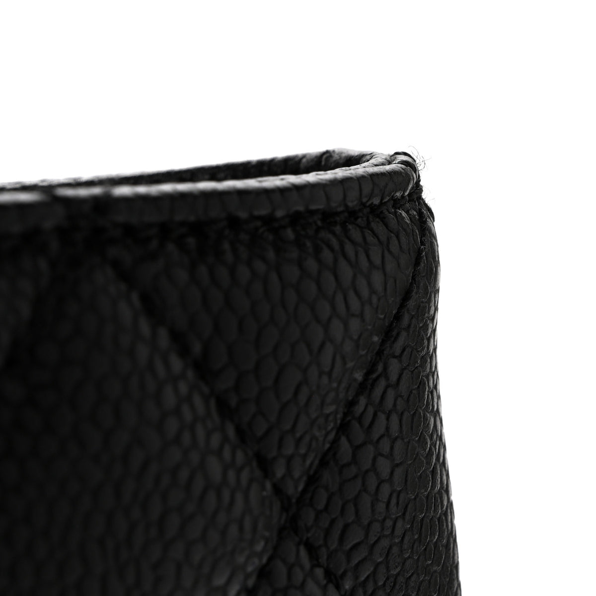 Caviar Quilted Grand Shopping Tote GST Black