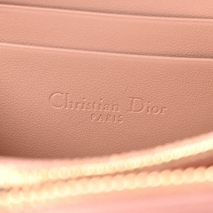 Christian Dior Lambskin Cannage Small Lady Dior Voyageur Coin Purse Rose Des Vents 6 of 8