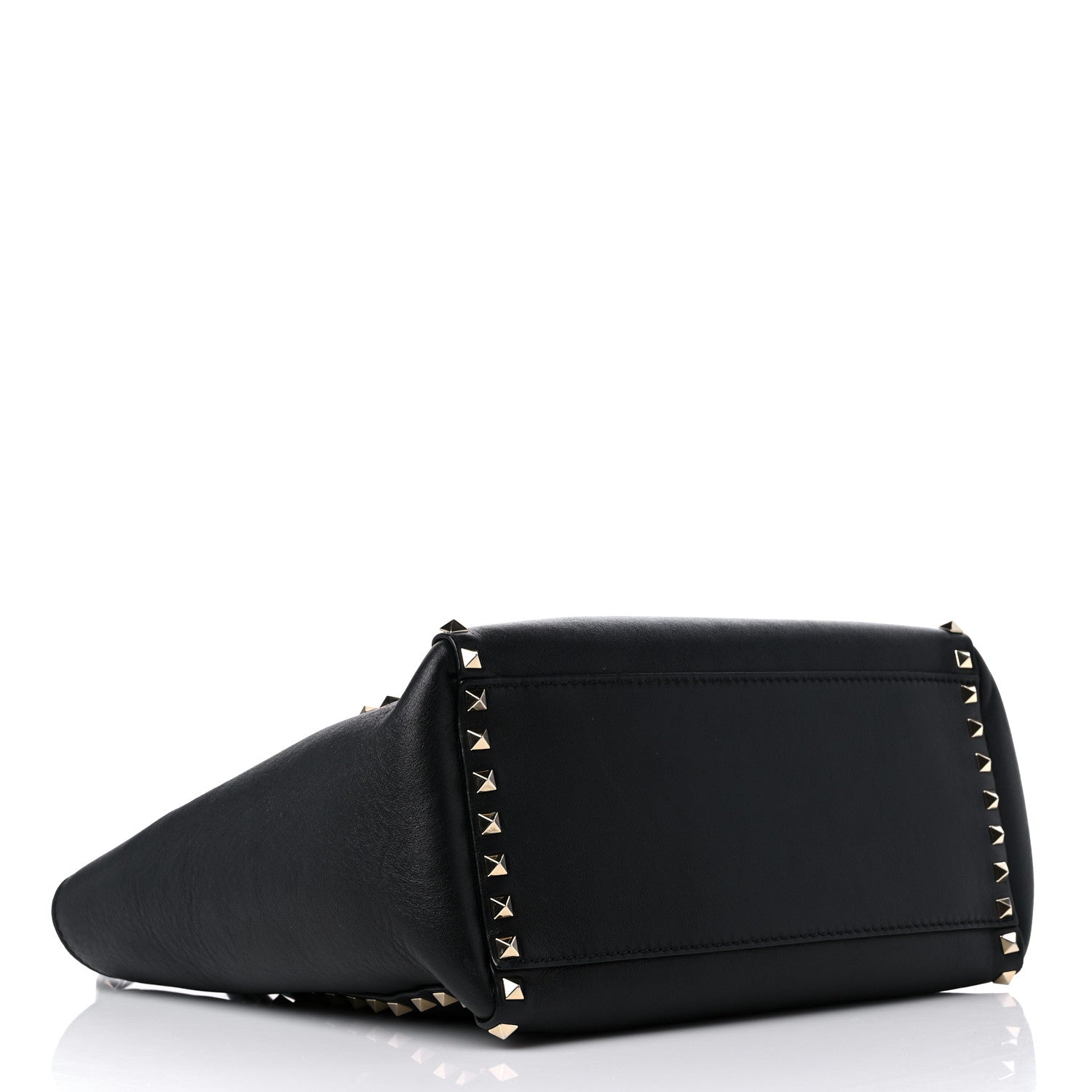 Valentino Garavani Vitello Rockstud Double Handle Tote Black 4 of 12