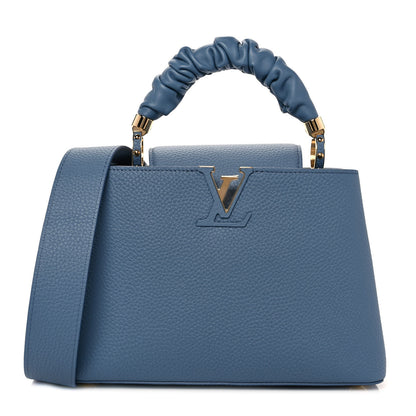 Louis Vuitton Taurillon Scrunchie Capucines BB Blue 1 of 8