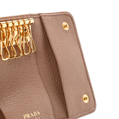 Prada Vitello Grain 6 Key Holder Cipria 7 of 10