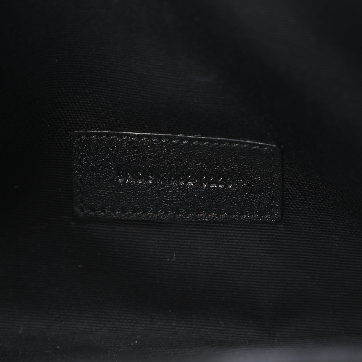 Grain De Poudre Matelasse Chevron Monogram Envelope Clutch Black