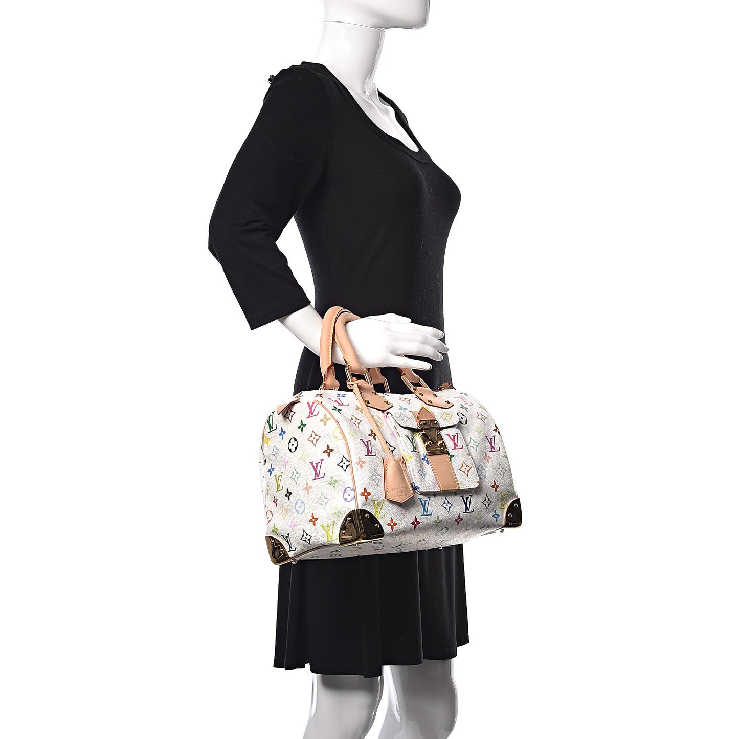 Monogram Multicolor Speedy 30 White