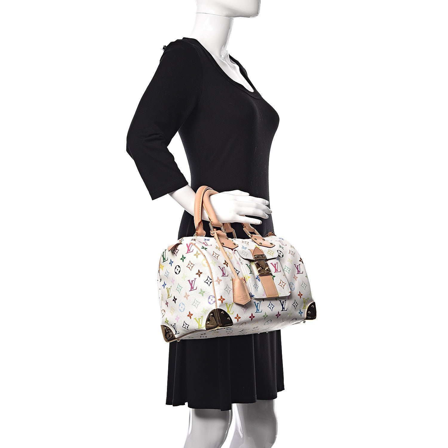 Louis Vuitton Monogram Multicolor Speedy 30 White 2 of 10