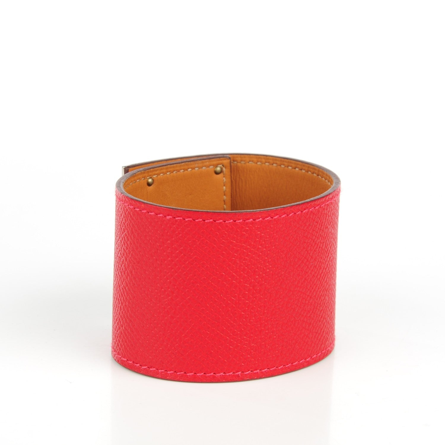 Hermes Epsom Kelly Dog Extreme Bracelet L Rouge Casaque 3 of 7