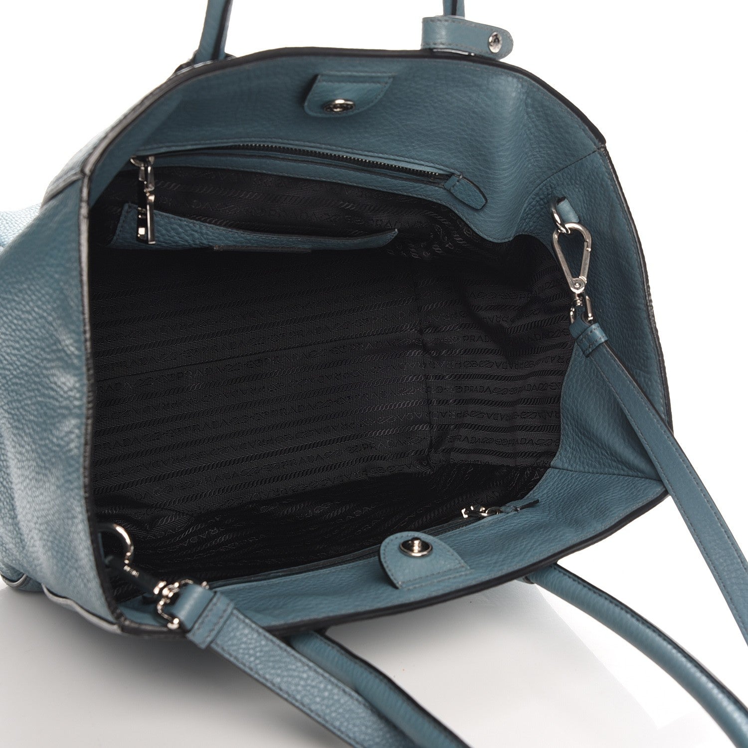 Prada Vitello Phenix Shopping Tote Marine 6 of 8